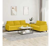 Vidaxl juego de sofás con cojines 2 piezas terciopelo amarillo