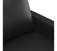vidaXL Juego de sofás con cojines 3 piezas cuero sintético negro Negro
