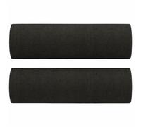 vidaXL Juego de sofás con cojines 3 piezas tela negro Negro
