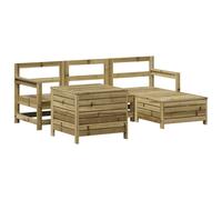vidaXL Juego de sofás de jardín 5 piezas madera de pino impregnada