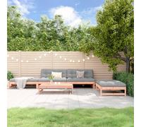 vidaXL Juego de sofás de jardín 5 pzas madera maciza de abeto Douglas