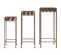 vidaXL Juego de soportes de planta 3 pzas estilo vintage metal oxidado