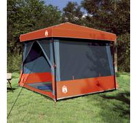 vidaXL Juego de Tienda de Camping 2 uds. 5 persona Gris y naranja