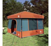 vidaXL Juego de Tienda de Camping 2 uds. 6 persona Gris y naranja