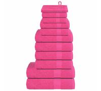 vidaXL Juego de toallas FROGN 12 piezas rosa 360 g/m²