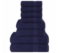 vidaXL Juego de toallas FROGN 8 piezas azul marino 360 g/m²
