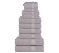 vidaXL Juego de toallas FROGN de 12 piezas 360 g/m² Gris
