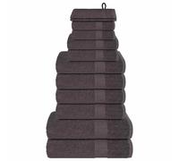 vidaXL Juego de toallas FROGN de 12 piezas antracita 360 g/m²