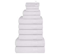 vidaXL Juego de toallas FROGN de 12 piezas blanco 360 g/m²