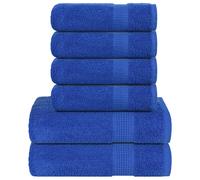 vidaXL Juego de toallas FROGN de 6 piezas 360 g/m² Azul