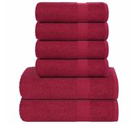 vidaXL Juego de toallas FROGN de 6 piezas 360 g/m² Burdeos