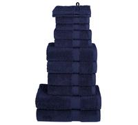 vidaXL Juego de toallas premium SOLUND 12 unidades azul marino 600 gsm
