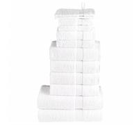 vidaXL Juego de toallas premium SOLUND 12 unidades blanco 600 gsm