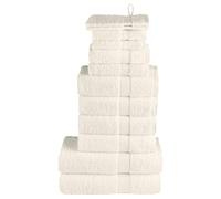 vidaXL Juego de toallas premium SOLUND 12 unidades crema 600 gsm