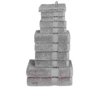 vidaXL Juego de toallas premium SOLUND 12 unidades gris 600 gsm