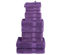 vidaXL Juego de toallas premium SOLUND 12 unidades morado 600 gsm