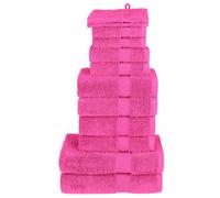vidaXL Juego de toallas premium SOLUND 12 unidades rosa 600 gsm