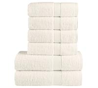 vidaXL Juego de toallas premium SOLUND 6 unidades crema 600 gsm