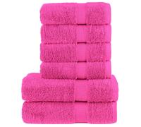 vidaXL Juego de toallas premium SOLUND 6 unidades rosa 600 gsm