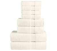 vidaXL Juego de toallas premium SOLUND 8 unidades crema 600 gsm