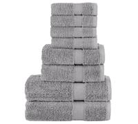 vidaXL Juego de toallas premium SOLUND 8 unidades gris 600 gsm