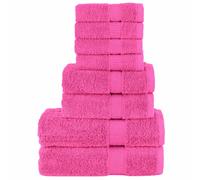 vidaXL Juego de toallas premium SOLUND 8 unidades rosa 600 gsm