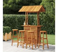 vidaXL Juego muebles de bar de jardín 5 piezas madera maciza de acacia
