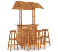 vidaXL Juego muebles de bar de jardín 5 piezas madera maciza de acacia