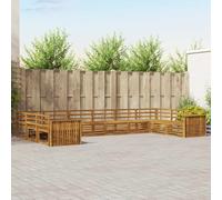 vidaXL Juegos de sofás 10 pcs Natural Madera de Acacia Sólida