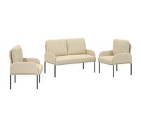 Juegos De Sofás Con Cojín 3 Pcs Crema 115 X 56 X 80 Cm Vidaxl