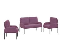 Juegos De Sofás Con Cojín 3 Pcs Morado 115 X 56 X 80 Cm Vidaxl
