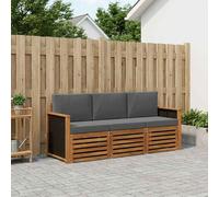 vidaXL Juegos de sofás 3 uds. Madera de Acacia Sólida