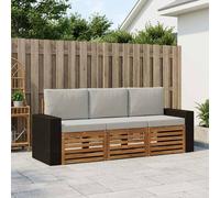 vidaXL Juegos de sofás 3 uds. Madera de Acacia Sólida