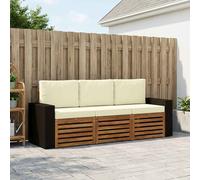vidaXL Juegos de sofás 3 uds. Madera de Acacia Sólida