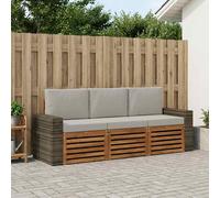 vidaXL Juegos de sofás 3 uds. Madera de Acacia Sólida
