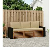vidaXL Juegos de sofás 3 uds. Madera de Acacia Sólida