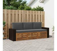 vidaXL Juegos de sofás 3 uds. Madera de Acacia Sólida