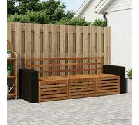 vidaXL Juegos de sofás 3 uds. Madera de Acacia Sólida