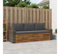 vidaXL Juegos de sofás 3 uds. Madera de Acacia Sólida