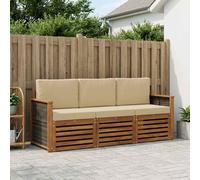 vidaXL Juegos de sofás 3 uds. Madera de Acacia Sólida