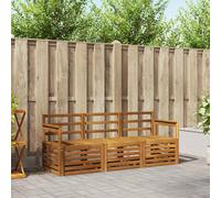 vidaXL Juegos de sofás 3 uds. Natural Madera de Acacia Sólida