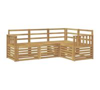 vidaXL Juegos de sofás 4 pcs Blanco 187,5 x 128,5 x 73 cm, Conjunto de jardín, sofá Moderno para Exteriores, Muebles seccionales para terraza y Comodidad en Patio