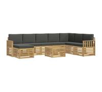 vidaXL Juegos de sofás Madera de Acacia Sólida, Sofa de jardín, Mueble Modular Moderno, Conjunto Resistente para Disfrutar en la terraza