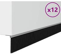 vidaXL Juntas de burlete para puertas, autoadhesivas, 12 unidades, 100 cm, aleación de aluminio