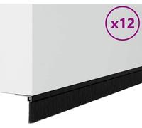 vidaXL Juntas de burlete para puertas, autoadhesivas, 12 unidades, 100 cm, aleación de aluminio