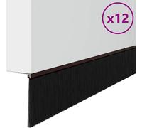 vidaXL Juntas de burlete para puertas, autoadhesivas, 12 unidades, 100 cm, aleación de aluminio