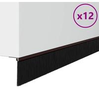 vidaXL Juntas de burlete para puertas, autoadhesivas, 12 unidades, 100 cm, aleación de aluminio