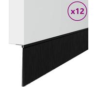 vidaXL Juntas de burlete para puertas, autoadhesivas, 12 unidades, 100 cm, aleación de aluminio
