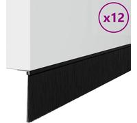 vidaXL Juntas de burlete para puertas, autoadhesivas, 12 unidades, 100 cm, aleación de aluminio