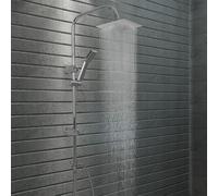 vidaXL Kit de ducha combinado con ducha de mano acero inoxidable
